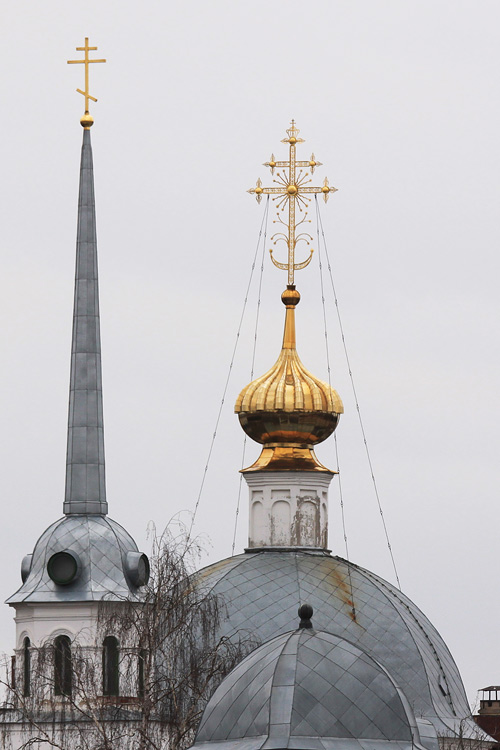 Тверь. Церковь Воскресения Христова за Волгой. архитектурные детали, Купола