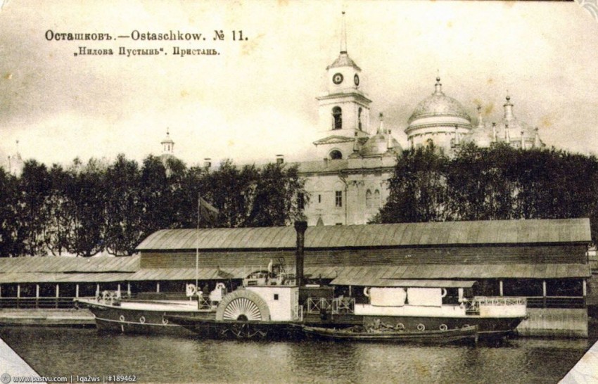 Нило-Столобенская пустынь, Столобный, остров (озеро Селигер) (Осташковский городской округ, Тверская область). архивная фотография, Фото с сайта pastvu.ru Фото 1909-10 гг.