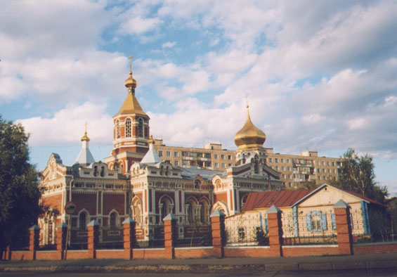 Омск. Церковь Николая Чудотворца в Атаманском посёлке. фасады, 		      