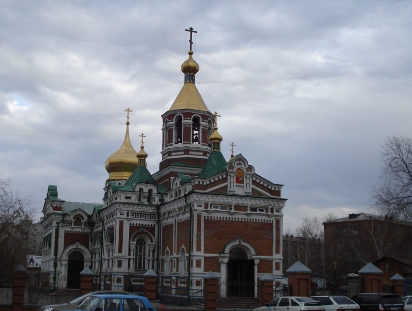 Омск. Церковь Николая Чудотворца в Атаманском посёлке. фасады, Центральный вход