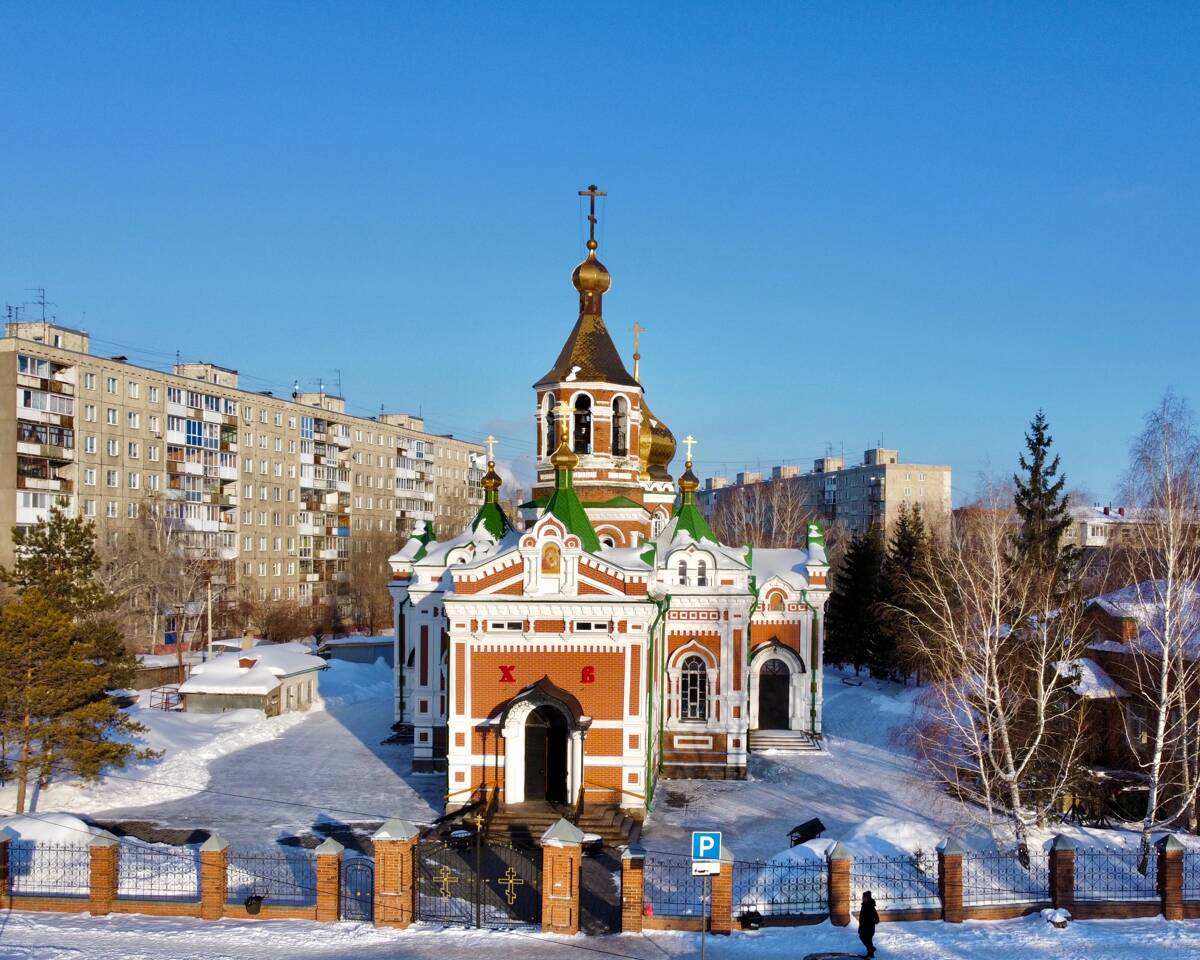 Церковь Николая Чудотворца в Атаманском посёлке, Омск (Омск, город, Омская область). фасады, Вид с ул. Стальского