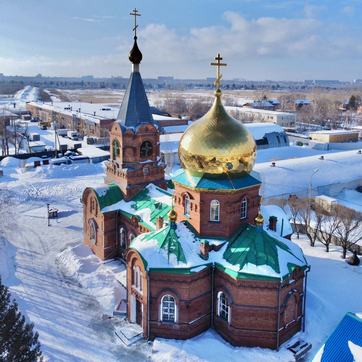 Церковь Казанской иконы Божией Матери, Омск (Омск, город, Омская область). фасады, Вид с ЮВ