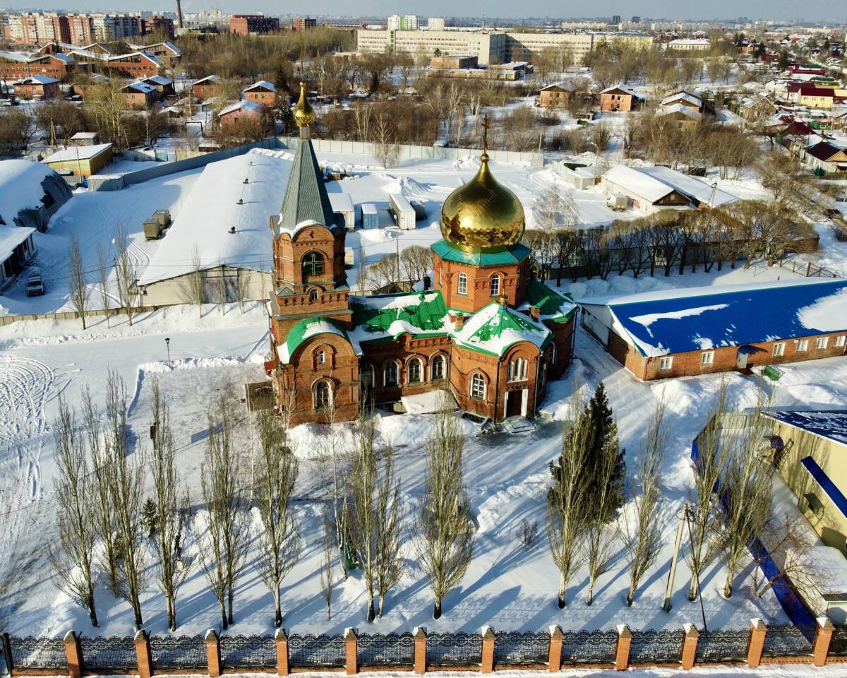 Омск. Церковь Казанской иконы Божией Матери. фасады, Вид с юга