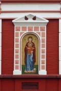 Церковь Николая Чудотворца и Игнатия Богоносца, Храмовая икона на фасаде притвора<br>, Омск, Омск, город, Омская область