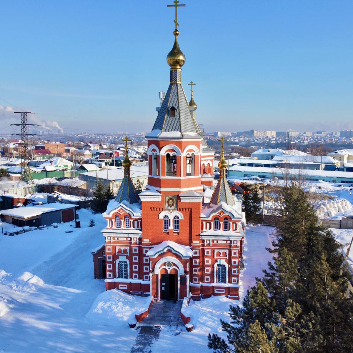 Церковь Николая Чудотворца и Игнатия Богоносца, Омск (Омск, город, Омская область). фасады, Вид с СЗ