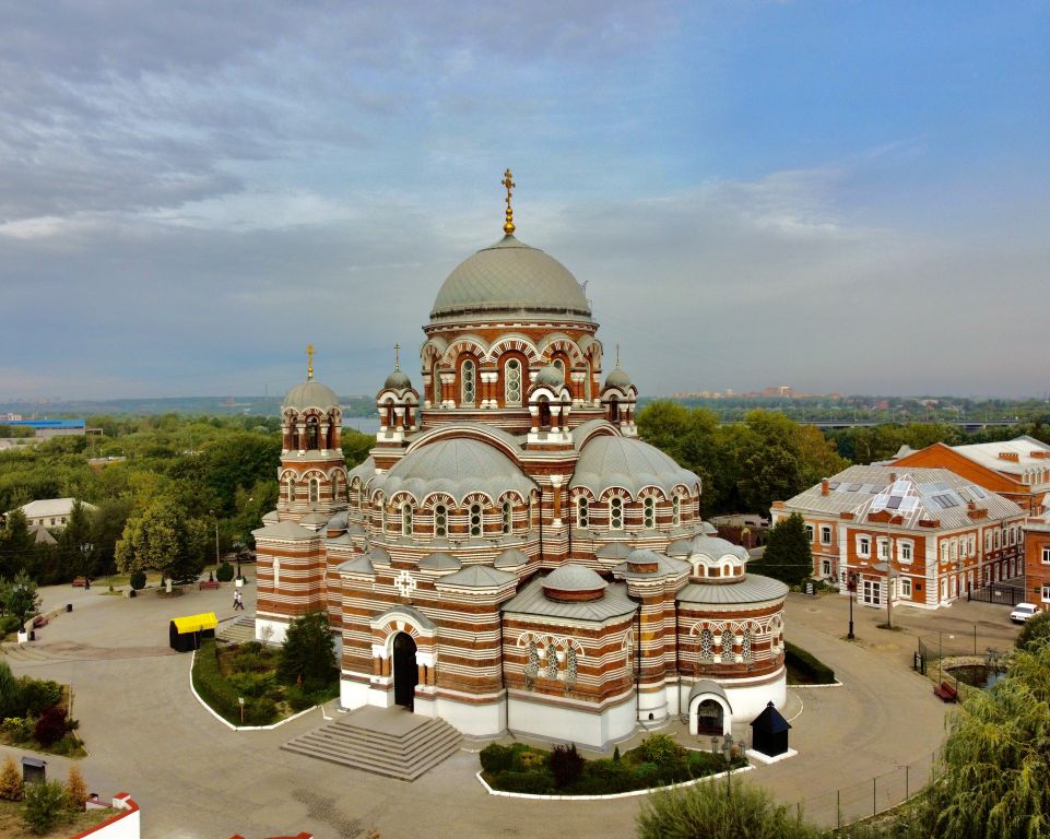 Церковь Троицы Живоначальной в Щурове, Коломна (Коломенский городской округ, Московская область). фасады, С высоты вид с ЮВ 