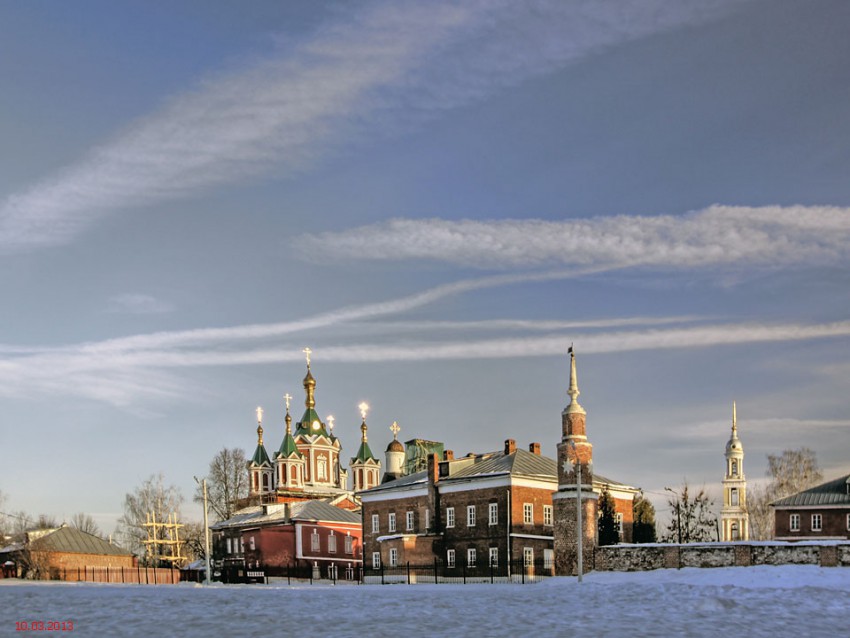 Брусенский Успенский монастырь, Коломна (Коломенский городской округ, Московская область). общий вид в ландшафте