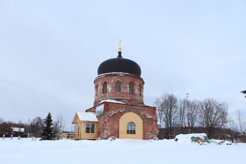 Гагино. Церковь Казанской иконы Божией Матери. общий вид в ландшафте, Вид с юга