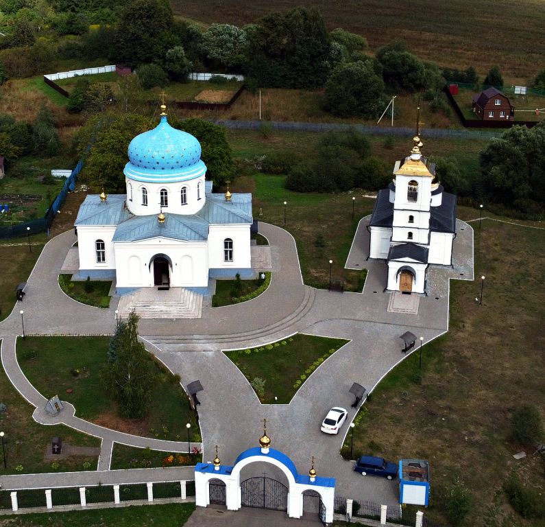 Церковь Казанской иконы Божией Матери, Гагино (Сергиево-Посадский городской округ, Московская область). общий вид в ландшафте