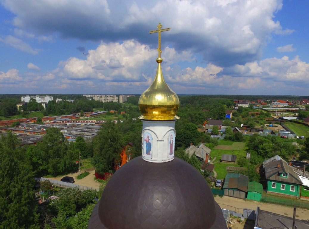 Глинково. Церковь Корсунской иконы Божией Матери. архитектурные детали, Завершение храма, фото с квадрокоптера