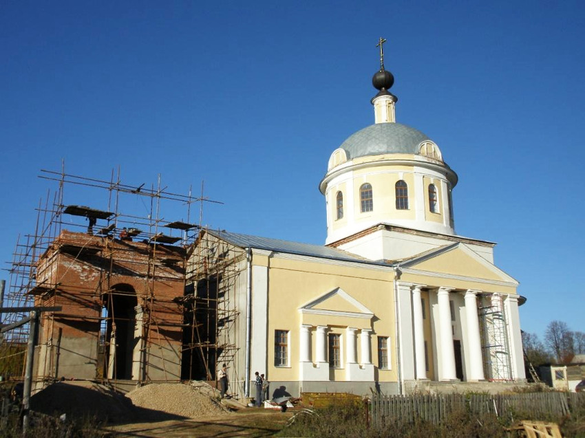 Дерюзино. Церковь Николая Чудотворца. фасады, Вид с юга