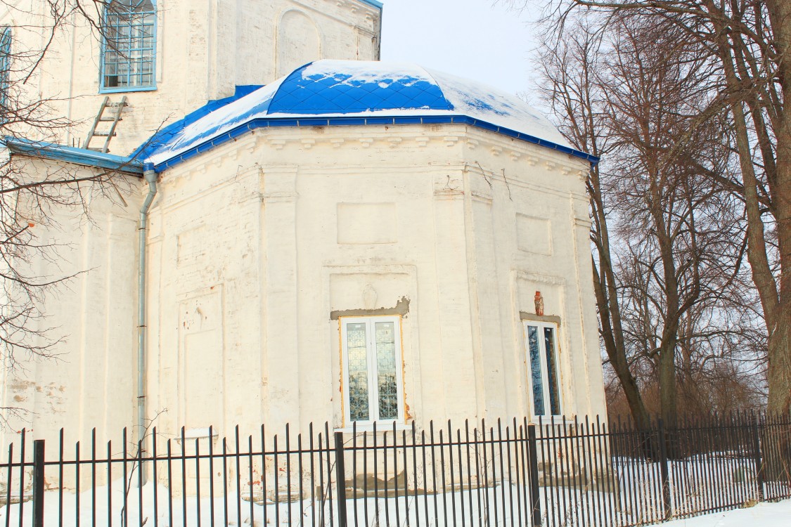 Выпуково. Церковь Тихвинской иконы Божией Матери. архитектурные детали, Апсида, вид с юга