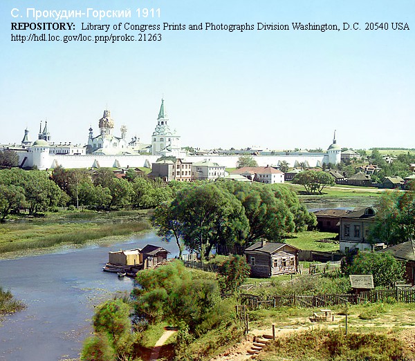 Александров. Успенский монастырь. архивная фотография, Фото Сергея Михайловича Прокудина-Горского 1911г. Оригинал цветоделенных негативов находится в библиотеке Конгресса США. Статус фотографии: 