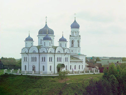 Церковь Благовещения Пресвятой Богородицы (Михаила Архангела), Торжок (Торжокский район и г. Торжок, Тверская область). архивная фотография, Вид на церковь в начале XX века (фото С.М. Прокудина-Горского)