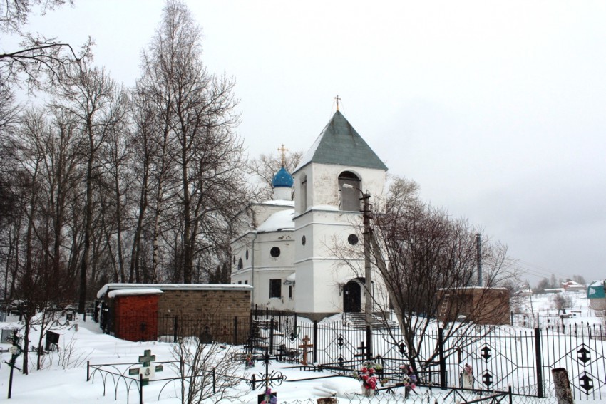 Мишутино. Церковь Рождества Пресвятой Богородицы. общий вид в ландшафте, Вид с северо-запада