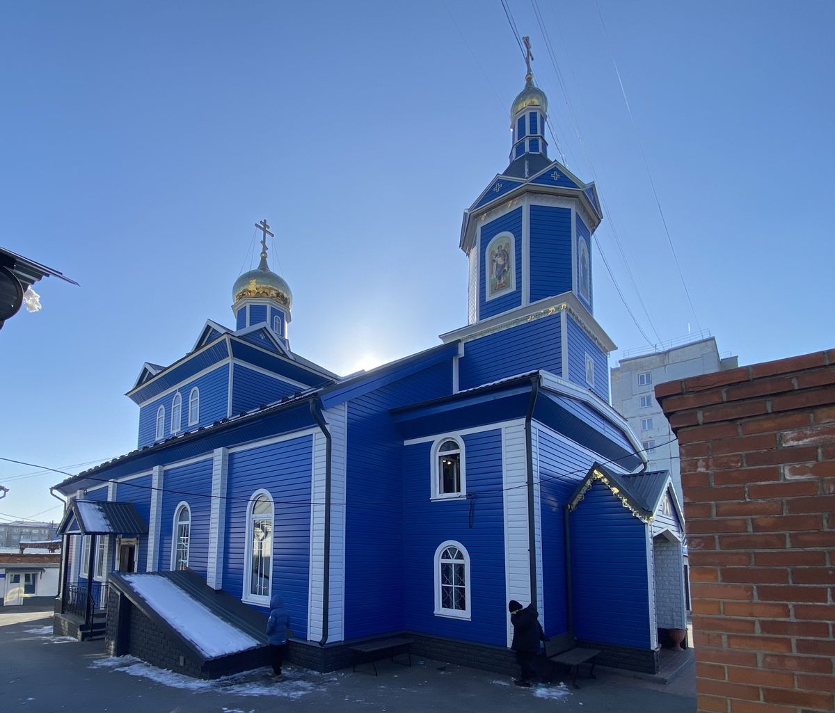 Церковь Вознесения Господня, Белово (Беловский район, Кемеровская область). фасады, Вид с СЗ