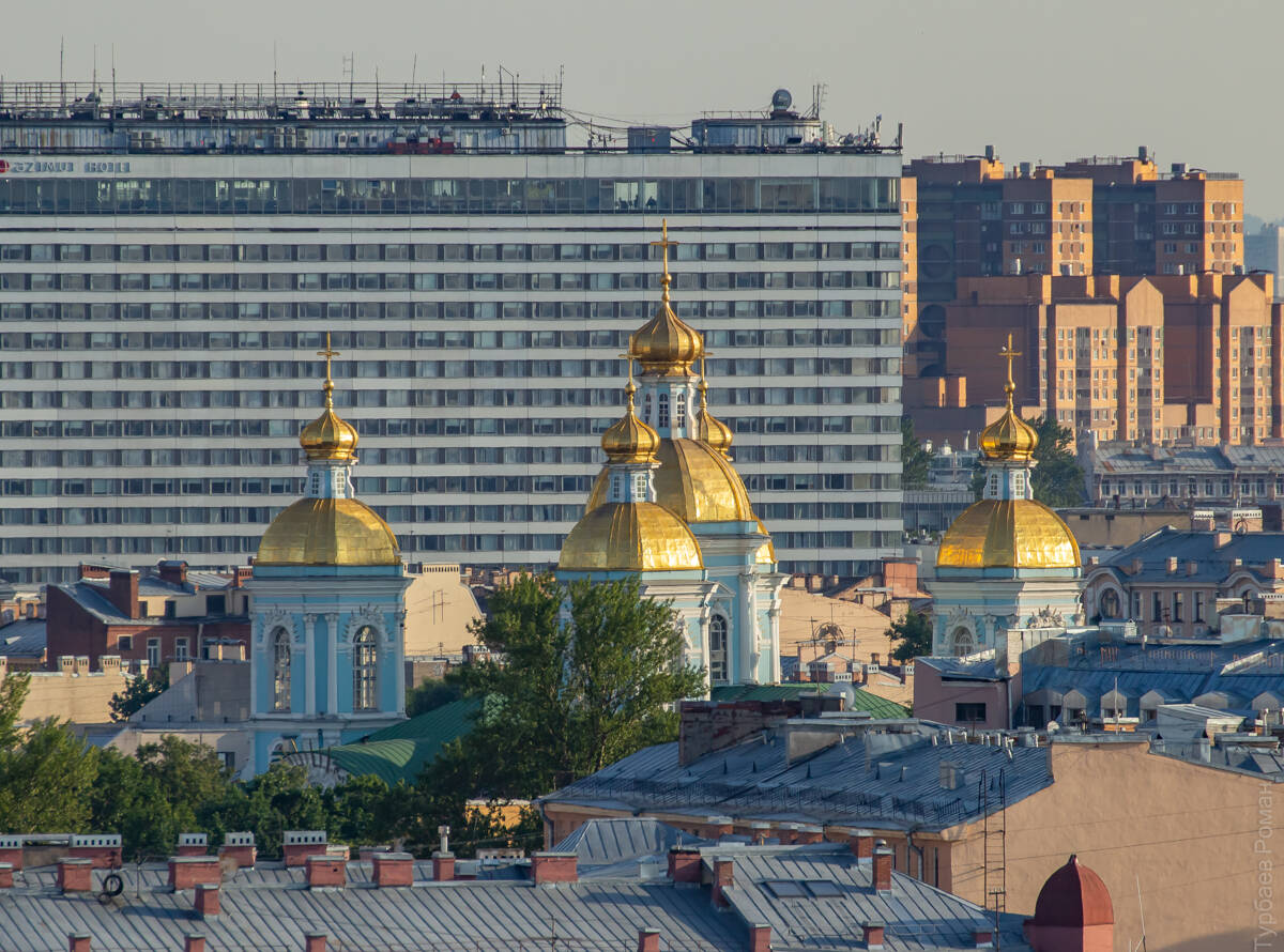 Собор Николая Чудотворца и Богоявления Господня, Адмиралтейский район (Санкт-Петербург, г. Санкт-Петербург). фасады, Вид с колоннады Исаакиевского собора