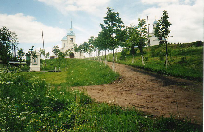Тервеничи. Покрово-Тервенический женский монастырь. общий вид в ландшафте