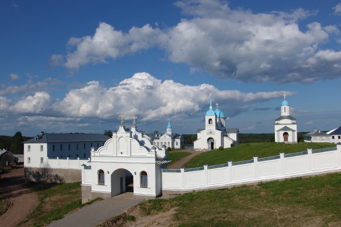 Тервеничи. Покрово-Тервенический женский монастырь. общий вид в ландшафте