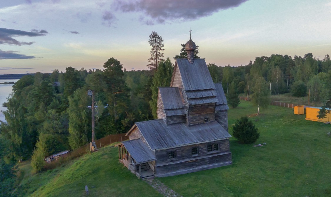 Церковь Георгия Победоносца, Родионово (Подпорожский район, Ленинградская область). фасады, Вид с юго-запада