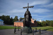 Рождества Пресвятой Богородицы Коневский монастырь, Памятник прп. Арсению Коневскому (установлен в 2019 г.)<br>, Коневец, остров, Приозерский район, Ленинградская область