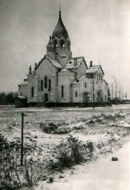 Церковь Алексия, митрополита Московского, Тайцы (Гатчинский район, Ленинградская область). архивная фотография, Вид с северо-западной стороны. Фото 1941 г. с аукциона e-bay.de