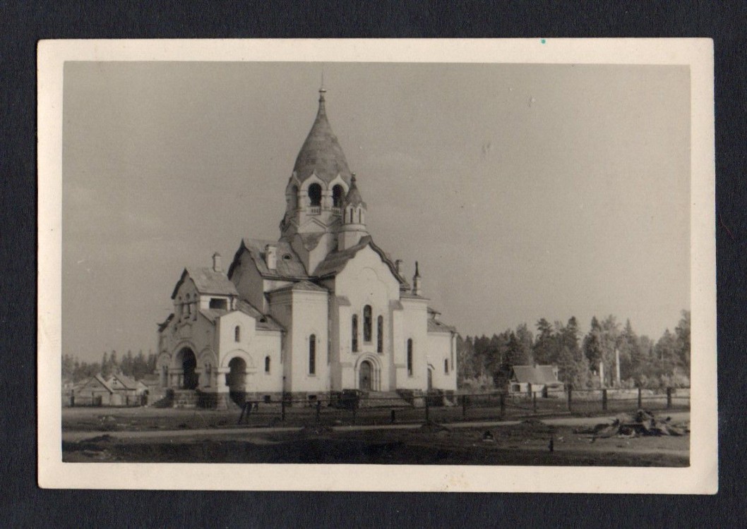 Церковь Алексия, митрополита Московского, Тайцы (Гатчинский район, Ленинградская область). архивная фотография, Вид с юго-западной стороны. Фото 1941 г. с аукциона e-bay.de