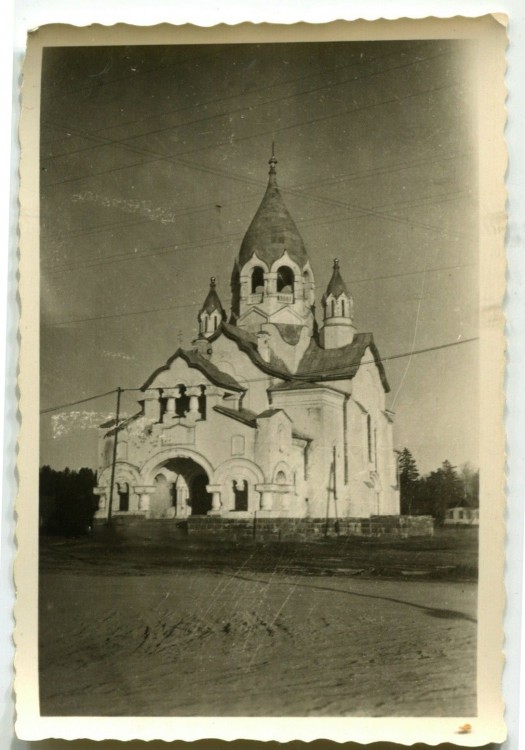 Церковь Алексия, митрополита Московского, Тайцы (Гатчинский район, Ленинградская область). архивная фотография, Вид западной стороны. Фото 1941 г. с аукциона e-bay.de