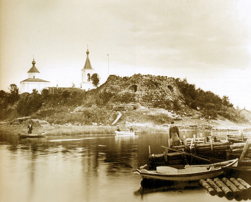 Старая Ладога. Церковь Георгия Победоносца. архивная фотография, Фото 1883г.