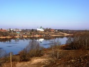 Церковь Рождества Иоанна Предтечи на Малышевой горе, Вид церкви с реки Волхов<br>, Старая Ладога, Волховский район, Ленинградская область