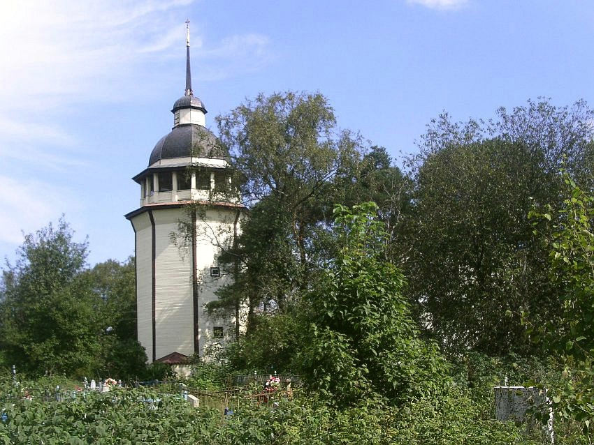 Церковь Воскресения Христова, Курпово (Важины) (Подпорожский район, Ленинградская область). архитектурные детали, колокольня, вид с юго-запада