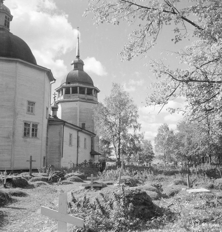 Церковь Воскресения Христова, Курпово (Важины) (Подпорожский район, Ленинградская область). архивная фотография, Фото из Архива финских вооруженных сил SA-kuva