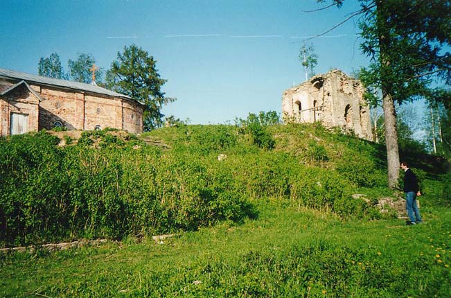 Череменец. Иоанно-Богословский Череменецкий мужской монастырь. общий вид в ландшафте