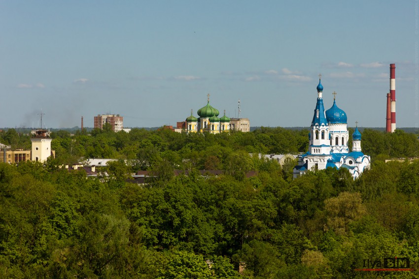 Собор Покрова Пресвятой Богородицы, Гатчина (Гатчинский район, Ленинградская область). дополнительная информация, Вид с сигнальной башни Большого дворца