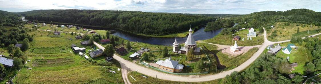 Согиницы. Храмовый комплекс Согинского погоста. общий вид в ландшафте