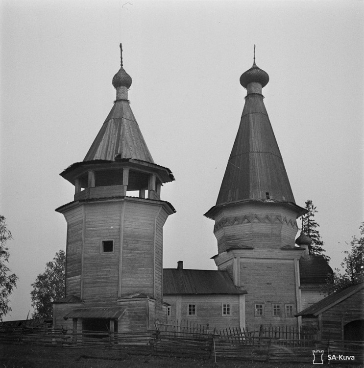 Церковь Рождества Пресвятой Богородицы, Гимрека (Гиморецкий погост) (Подпорожский район, Ленинградская область). архивная фотография, Фото из Архива финских вооруженных сил  SA-kuva