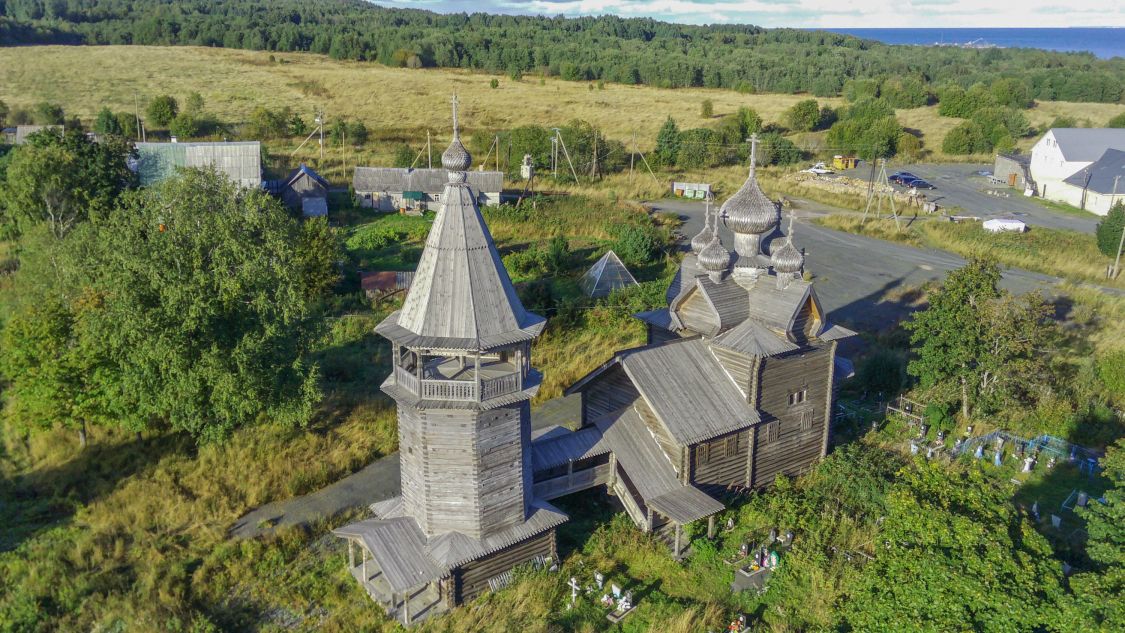 Церковь Димитрия Солунского, Щелейки (Подпорожский район, Ленинградская область). фасады, Вид с юго-запада
