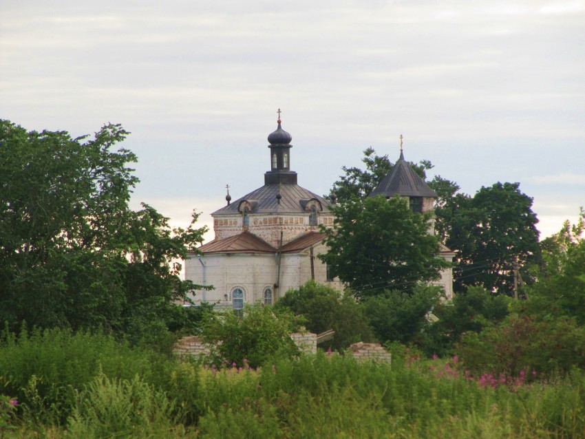 Клюкошицы. Церковь Флора и Лавра. общий вид в ландшафте