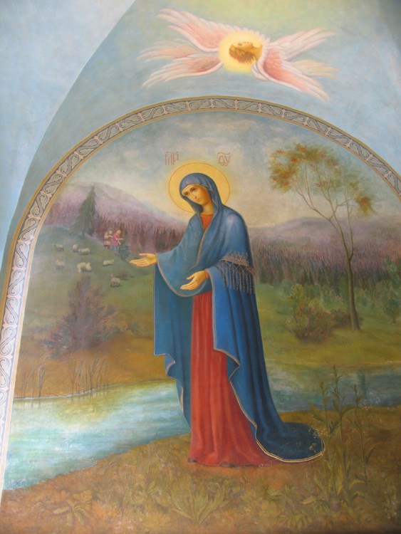 Успенский Пюхтицкий женский монастырь, Куремяэ (Ида-Вирумаа, Эстония). дополнительная информация, Роспись св. ворот. Явление пастухам Пресвятой Богородицы.