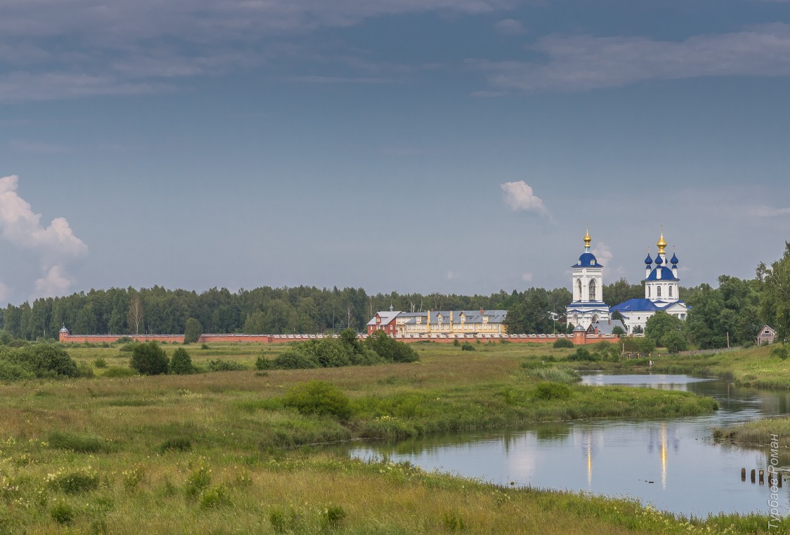 Дунилово. Успенский женский монастырь. общий вид в ландшафте