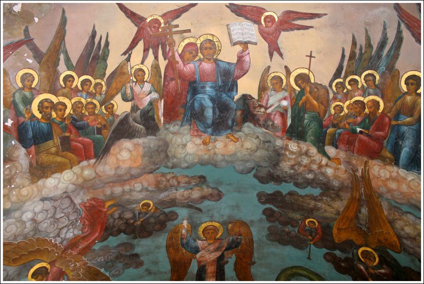 Церковь Воскресения Христова на Дебре, Кострома (Кострома, город, Костромская область). интерьер и убранство, Фрагмент росписи
