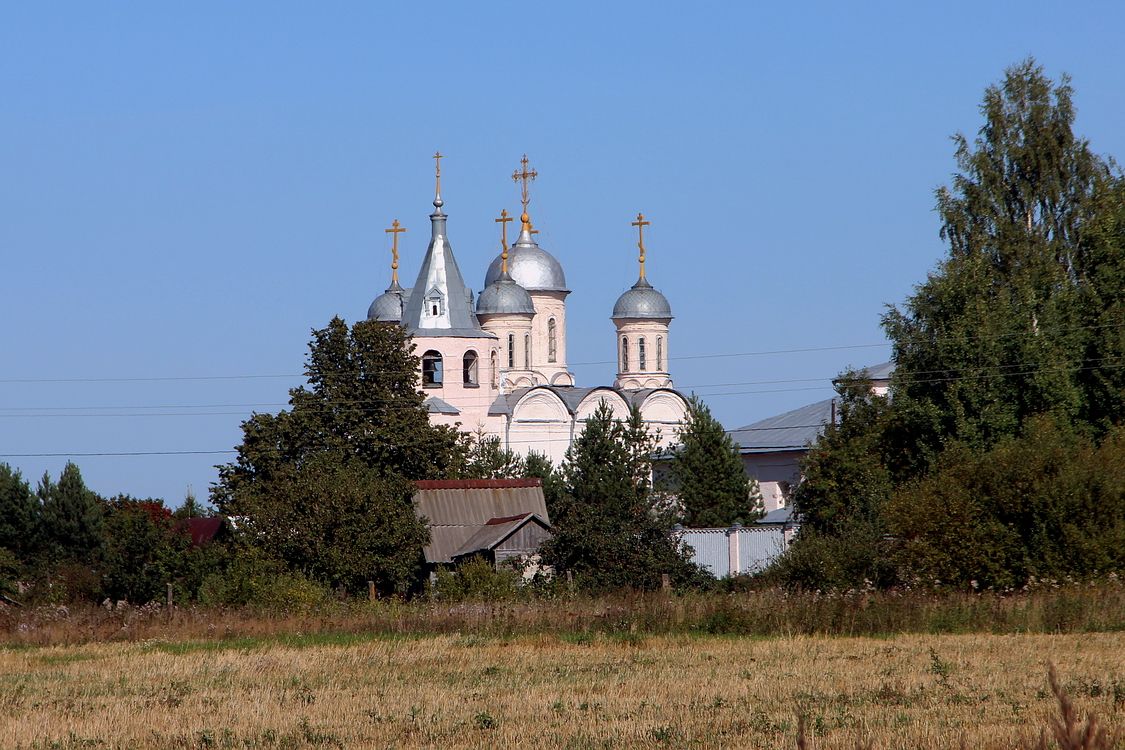 Успенский Паисиево-Галичский женский монастырь, Успенская Слобода (Галичский район, Костромская область). общий вид в ландшафте, Фотография с трассы Галич-Судиславль.