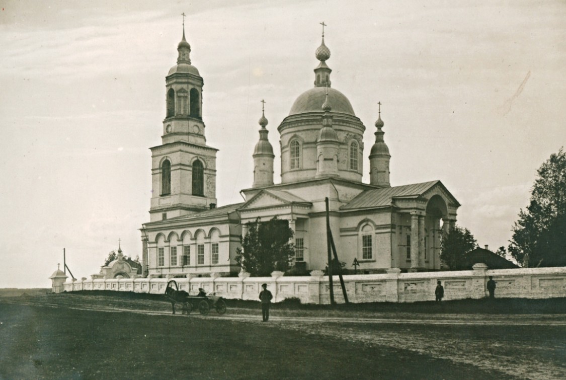 Ножкино. Церковь Покрова Пресвятой Богородицы. архивная фотография, Фото начала ХХ века (Кларк В.Н.). Госкаталог музейного фонда. Костромской государственный историко-архитектурный и художественный музей-заповедник.