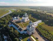 Варлаамо-Хутынский Спасо-Преображенский женский монастырь, вид сверху<br>, Хутынь, Новгородский район, Новгородская область