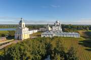 Варлаамо-Хутынский Спасо-Преображенский женский монастырь, вид сверху<br>, Хутынь, Новгородский район, Новгородская область