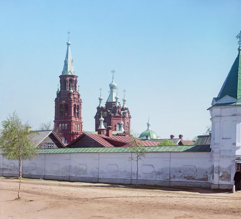 Знаменский женский монастырь, Осташков (Осташковский городской округ, Тверская область). архивная фотография, Альбом «Храмы и монастыри. Сергей Михайлович Прокудин-Горский. Из альбома 