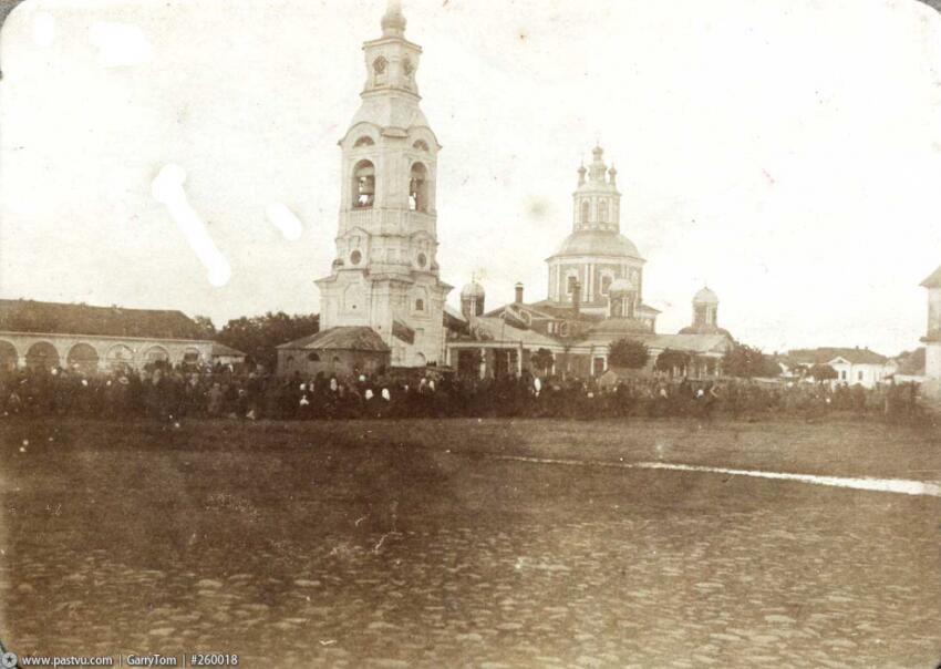 Осташков. Колокольня церкви Спаса Преображения. архивная фотография,  Фото с сайта pastvu.ru Фото 1914 -1915  гг.