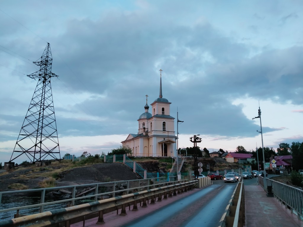 Церковь Сретения Господня, Соломенное (Петрозаводск, город, Республика Карелия). общий вид в ландшафте