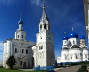 Боголюбский женский монастырь, вид на соборы от восточной ограды, панорама из нескольких кадров<br>, Боголюбово, Суздальский район, Владимирская область