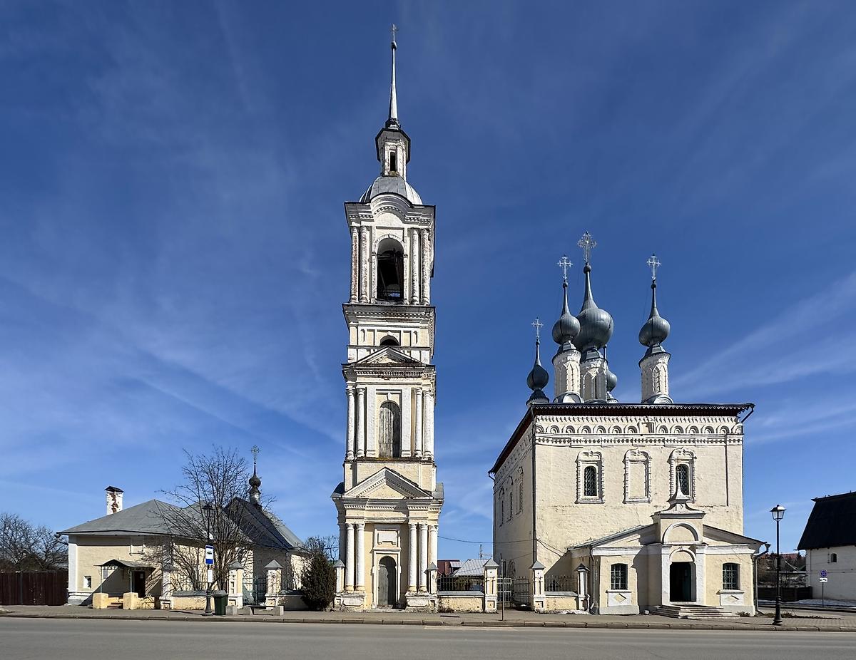 Вид с запада, фасады. Храмовый комплекс.  Церкви Симеона Столпника и Смоленской иконы Божией Матери, Суздаль (Суздальский район, Владимирская область)
